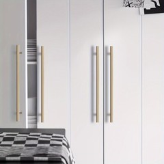 Set of 12 Gold T – Shaped Furniture Hardware Handles