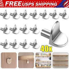 Shelf Support Pegs, 20-40x Shelf Pegs L-Shaped Nickel Plated Shelf Pins Holders