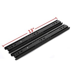 2 PCS Drawer Slides 13 Inch Ball Bearing Full Extension Track Slider Black
