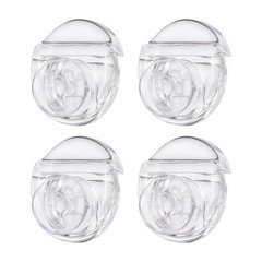Self-Adhesive Snap Fastener Acrylic Hasp Latch, (0.8 Inch, Transparent) (4 Pcs)