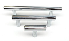 Bar Pull Kitchen Cabinet Handle Polished Chrome SOLID 2″ to 44″, 4 more finishes