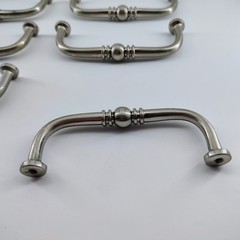 Cabinet Pulls Brushed Nickel Finish Lot of 8 Drawer Handles