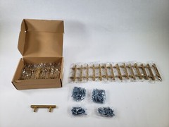 Ravinte 39 Pack 5” Cabinet Pulls Brushed Brass 5” Length with 3” Hole Center