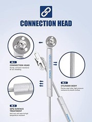 10″ Gas Strut – 100N/22.5Lb Universal Lift Support with Mounting Brackets