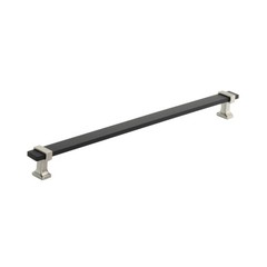 | Cabinet Pull | Brushed Matte Black/Satin Nickel | 11-5/16 inch (288 mm) Cen…
