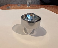 Vintage SWAROVSKI Crystal 7152- 25MM, KNOB, HANDLE, STAINLESS