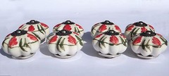 Ceramic Knobs Glass Pulls Handles for door drawer Cabinets Cupboard Wardrobe x 8