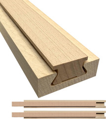 Wood Drawer Slides 18 Inches Bottom Mount Replacement, Solid Wooden Drawer Runne