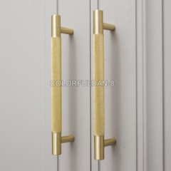 1PCS Brass Knurling/Textured Cabinet Knobs Drawer Door Pulls Furniture Handles