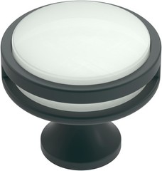 Amerock BP36608 Oberon 1-3/8 Inch Mushroom Cabinet Knob – Black