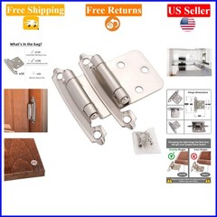 25 Pairs Brushed Nickel Kitchen Cabinet Hinges, Self-Closing, 50 Pack