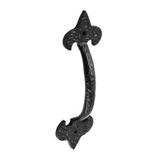 Renovators Supply Black Wrought Iron Cabinet Handle Vintage Dresser Door Pulls