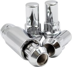 4 Locks + Unique Key M12x1.5 12×1.5 Thread M12 x 1.5 Chrome Long Wheel Lock