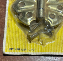 Vintage NOS Stanley USA Made Butterfly Hinges CD1478 Pack of 2