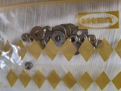 Cabinet Drawer Ceramic & Brass Round Knobs Lot (10) Flower Pattern 1.5″ diameter