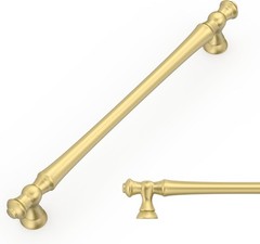 Brushed Gold Cabinet Pulls 10 Inch (254mm) Hole Center 10-Pack Bonus