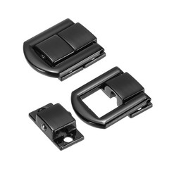 5Pcs 0.98″ x 0.79″ Zinc Alloy Toggle Catch Lock for Box Wooden Case, Black