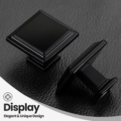 Black Cabinet Handle Kitchen Drawer Knob Dresser Door Hardware Pull Hardware LOT