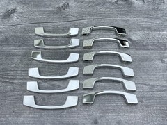 Lot of 12 Vintage Mid Century Modern Silver Chrome Metal Drawer Pulls Atomic