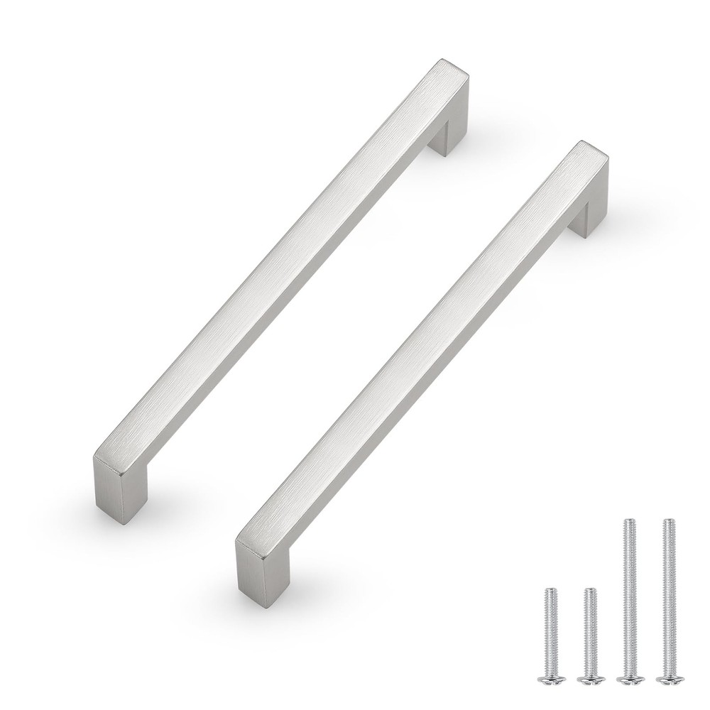 Probrico 12 Pack Hole Centers 6.25Inch Stainless Steel Cabinet Pullsbrushed