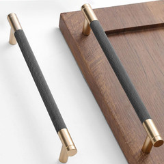 2 Pack 7 1/2 Inch 192 mm Gold and Grey Cabinet Handles Cabinet Pulls Aluminum Ha