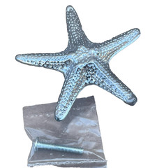 Cabinet Hardware Knob Ocean Beach Starfish Polished Chrome