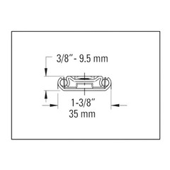 Richelieu Center Mount Drawer Slide 16” 400mm Steel Ball Bearing Slide – New
