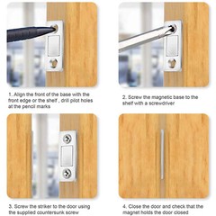 Lot Strong Magnetic Door Drawer Catch Ultra Thin Self Closing Cupboard Closures