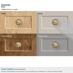 Amerock | Cabinet Knob | Burnished Brass | 1-1/4 inch (32 mm) Diameter | Edona |