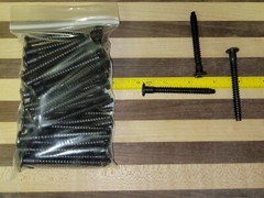 50 qty Heavy duty 7x70mm Black Hafele Confirmat assembly Screws 13mm head