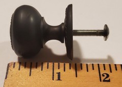 Lot of 12 Cabinet Hardware 6 Handles 9 Knobs Rope Design w/ Screws Dk Brown
