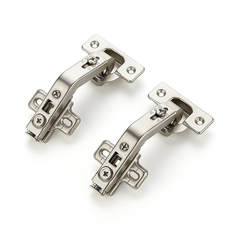 Ravinte 2 Pair 4 Pack Kitchen Cabinet Hinges, 135 135 Degree, Satin Nickel