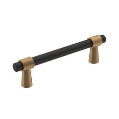 | Cabinet Pull | Matte Black/Champagne Bronze | 3-3/4 inch (96 mm) Center-to