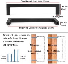 Elegant 5-Inch Solid Square Bronze Cabinet Handles – 10 Pack for Modern Homes