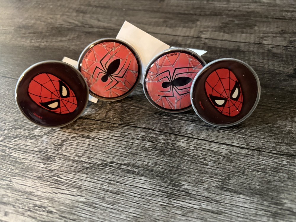 MARVEL Spider-Man Cabinet Furniture Drawer Knob 1.875″ Accents set of 4