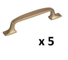 *5* Amerock Highland Ridge 3-3/4 in (96 mm) Golden Champagne Drawer Pull *NEW*