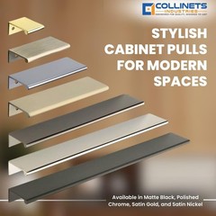 9 Inch Tab Pulls for Cabinets, Aluminum Finger Edge Pulls Kitchen Drawer Handles