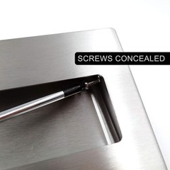 2-Pack Concealed Recessed Pulls Handles – 5 x 3-1/4 Screw Concealed, Brushed …