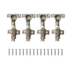 4 Pack 26mm 95 Degree Inset Soft Closing Hinges Clipon Cabinet Door