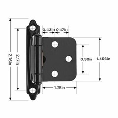 Kitchen Cabinet Hinges Overlay Self Closing Face Mount Cupboard Door Hinge LOT