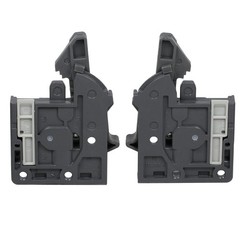 Pair of Undermount Drawer Slide Plastic Front Locking Device, Grey with Screws