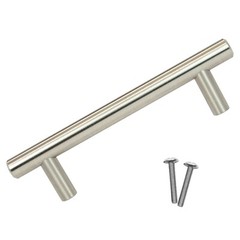 5 Pack 5-3/8″ Length Euro Style Brushed Nickel Pull / Handle 3-3/4″ Hole Centers