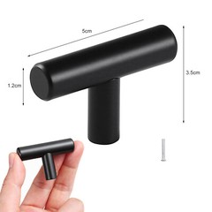 T Bar Cabinet Drawer Handles Black Stainless Steel Kitchen Cabinet Hardware Lot
