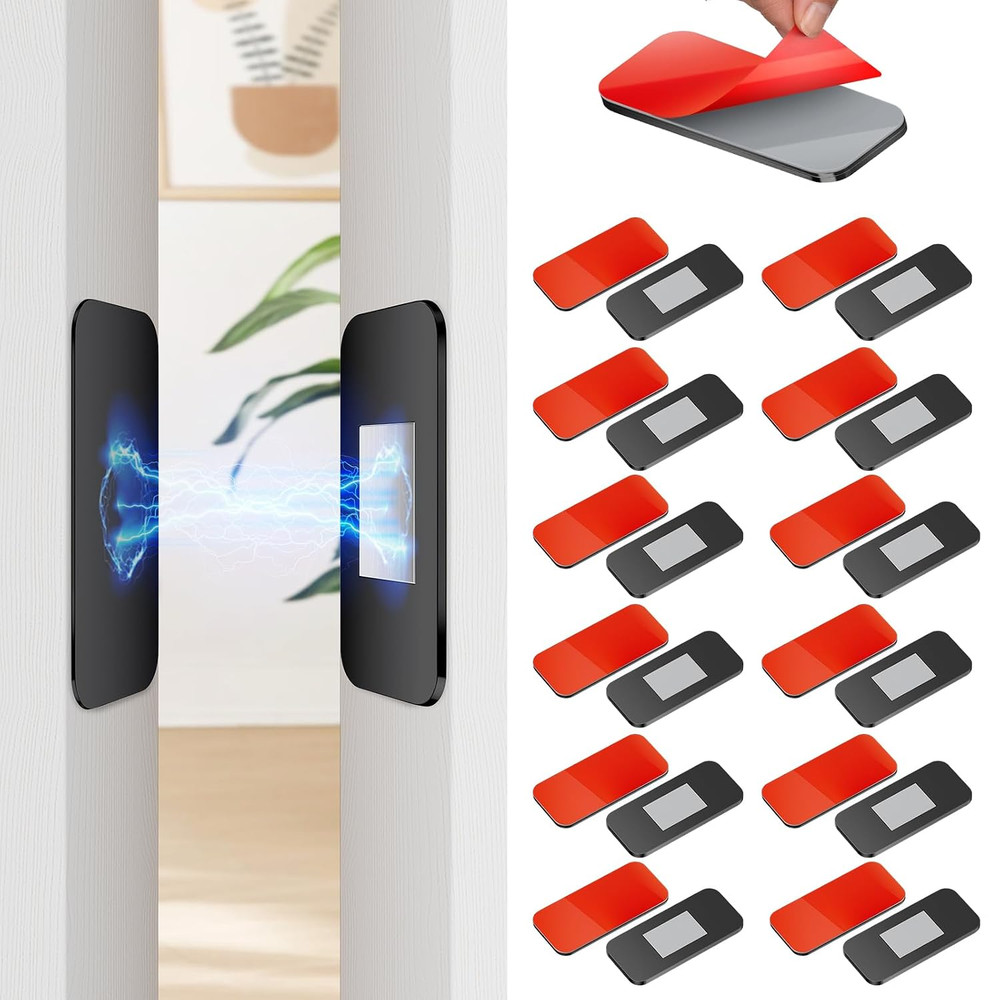 12 Pack No Drill Magnetic Cabinet Door Catch, Ultra Thin Cabinet Door Magnets fo