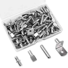 Veiwonat 104 Pcs Shelf Pegs Kit, Upgraded Shelf Pins 4 Styles, 5mm & 1/4inch …