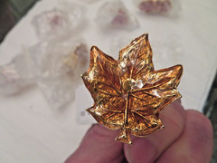 (10) Gold Tone Multicolored Enamel Maple Leaf Drawer Knobs Pulls NORDSTROM