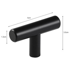 US Stock 5/10/20/30 Pack Brushed Black T Bar Cabinet Pulls for Kitchen Drawer