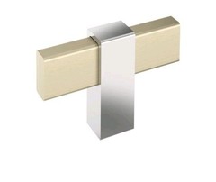 Amerock 2 Pack Silver Champagne/Polished Chrome 2-3/8 inch Knob Fast Ship New