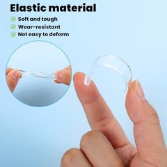 40 PCS Clear Cabinet Door Bumpers, Self Adhesive Rubber Bumper Stripes for