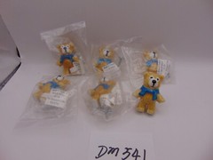 Lot of 6 Ceramic Teddy Bear Cabinet Handles Single Screw 2″ Tall (6 pack)